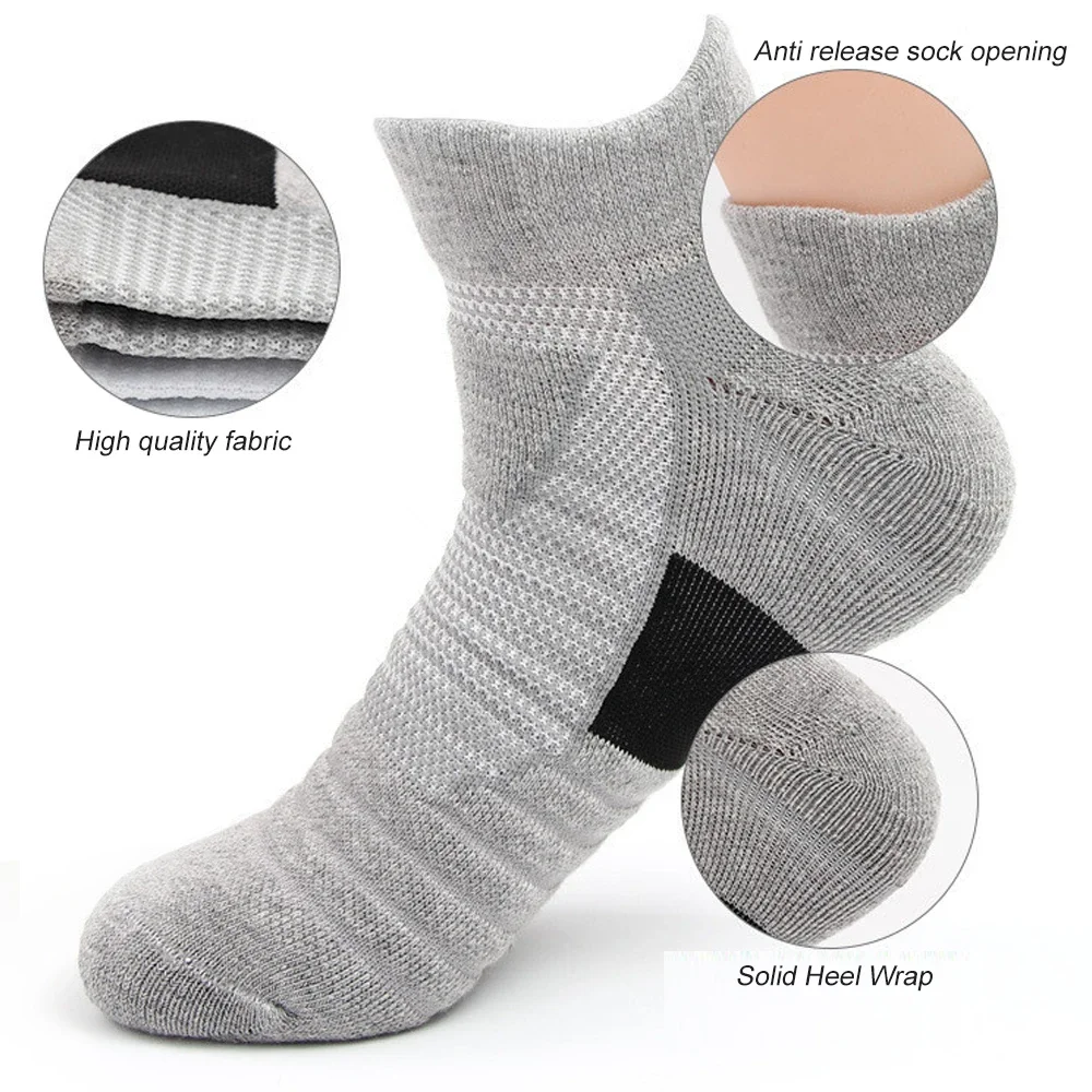 1Pair Adults Children Running Ankle Socks Athletic Compression Socks Low Cut Cushioned ,Ankle Support for Basketball Runnning