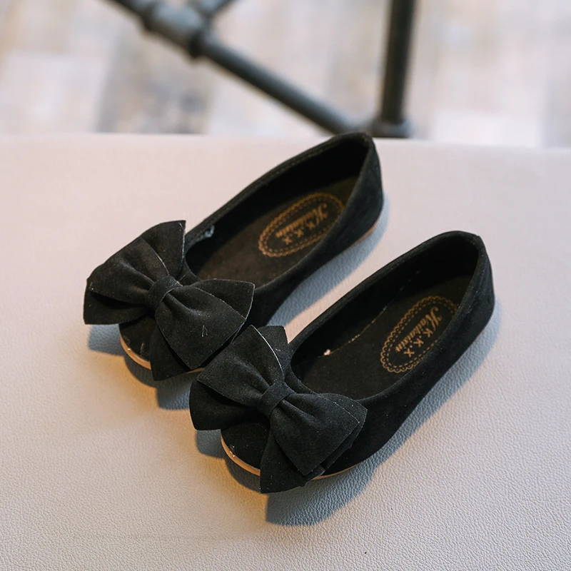 Picture 4: Autumn Girl's Princess Shoes Bowknot Slip-on Sweet Kid's Flat Shoe Solid Colors Anti-slip Fashion Daily Casual Children Shoes