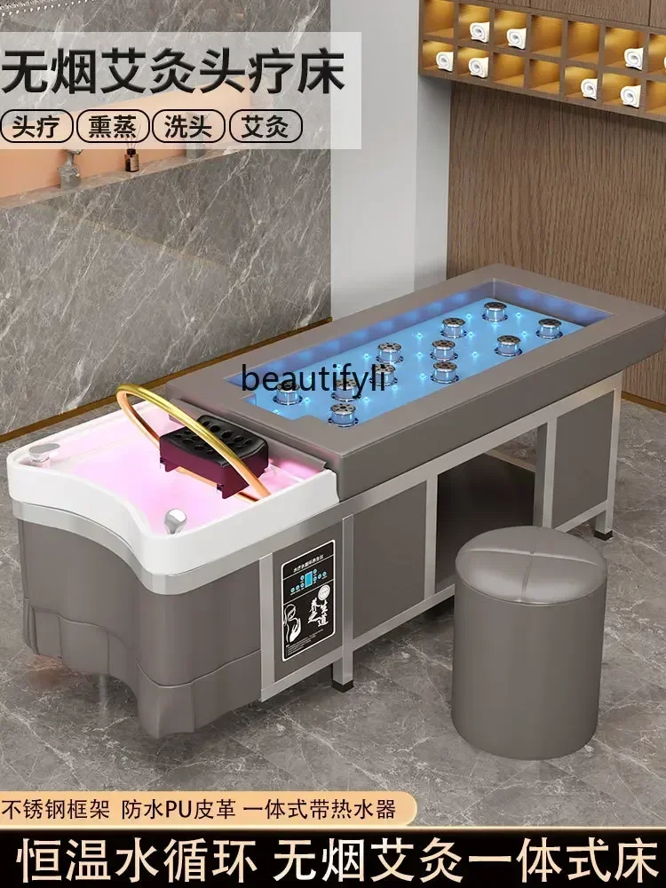 جديد الجسم كله الكى التايلاندية كرسي الشامبو التبخير تداول المياه رئيس العلاج تدليك إطار فولاذي متكامل السرير
