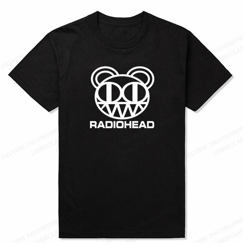 Vintage Radiohead T shirt Men Fashion T-shirt Cotton Tshirt Boy Tees Short Sleeve T-shirt Rock Band Camisetas Men\'s Clothing