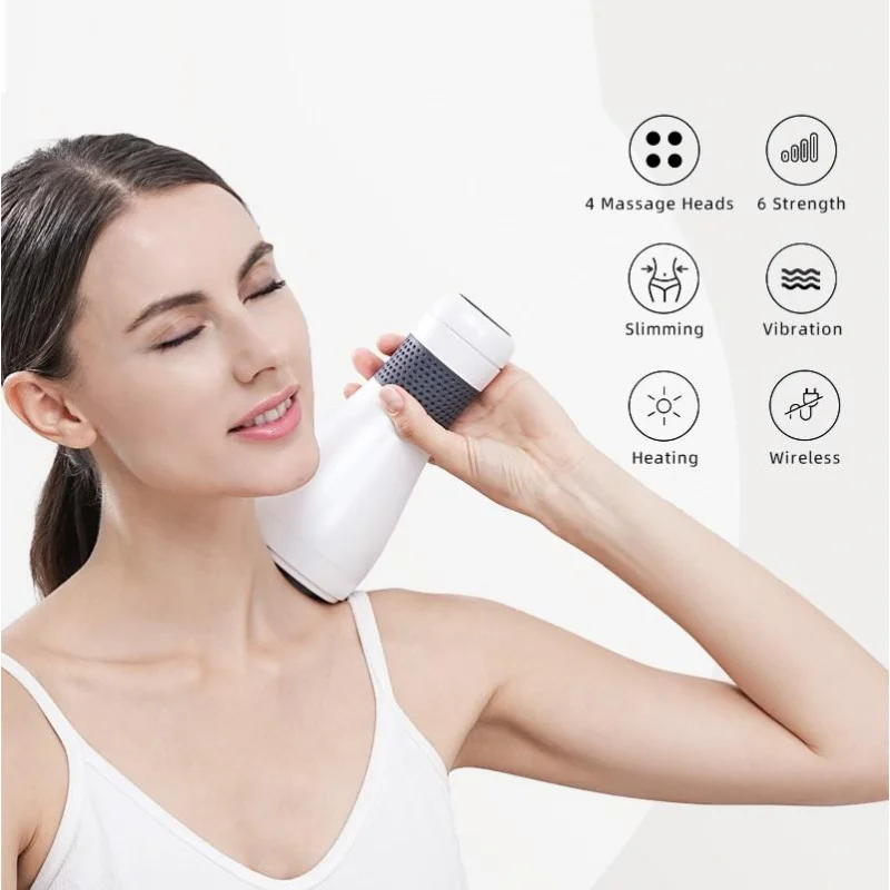 New Cordless Anti Cellulite Body Slimming Handheld Vibrating Muscle Massager Roller for Shoulder neck