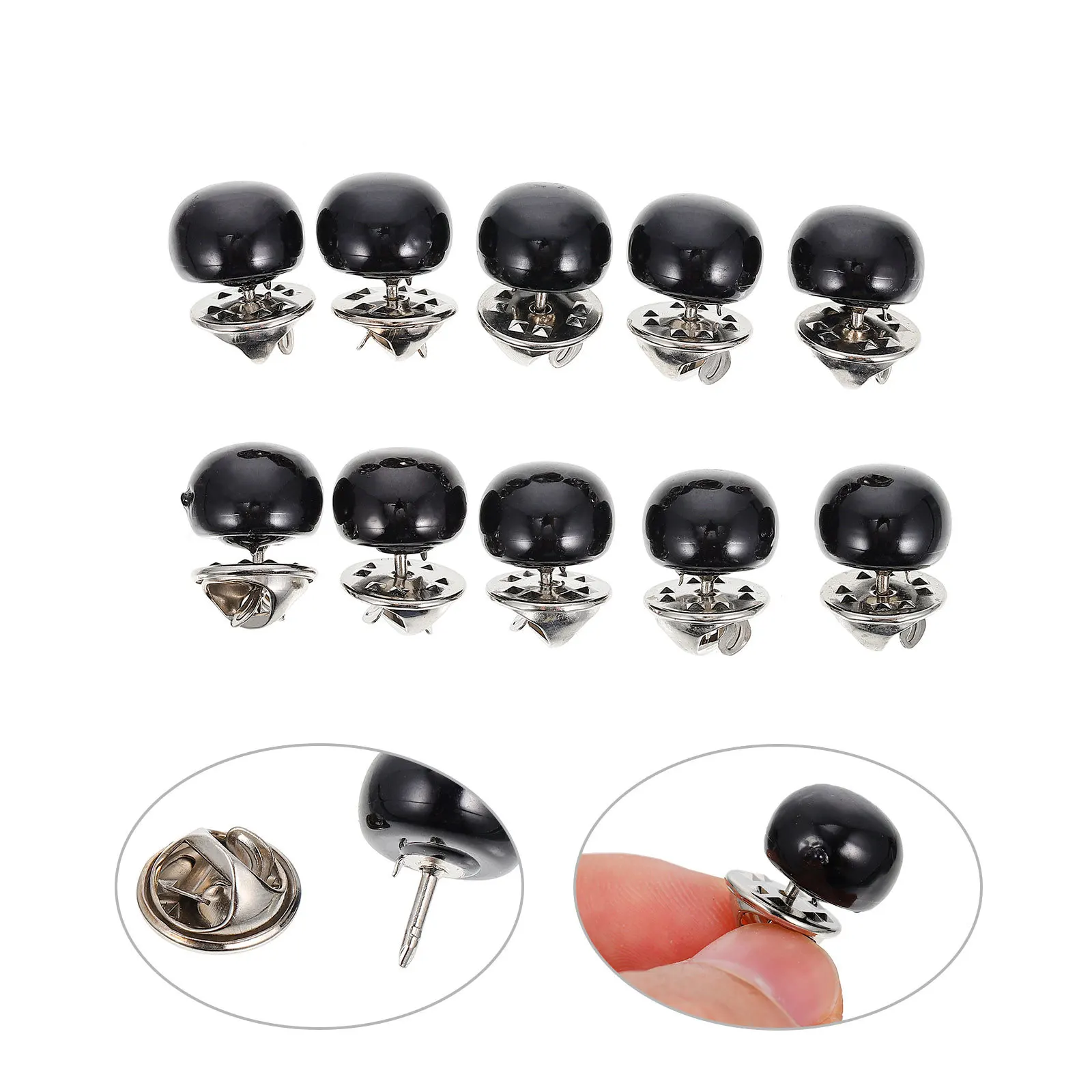 

10pcs Invisible Snap Buttons Faux Pearl Collar Corsages Anti Peeping Brooches Hidden Closure For Cardigan Shawl Clothing