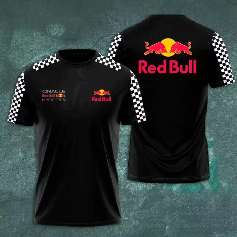 Red Bull Racing Team Logo round Neck T-Shirt Men's Summer Casual Sports Short Sleeve Unisex Top 2026