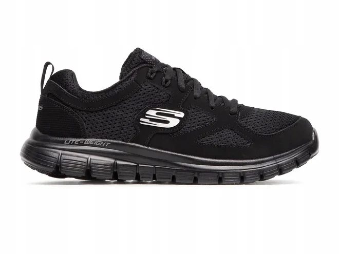 SKECHERS BURNS AGOURA 52635-BBK – שוקל תקן של נעלים מותאמים ליום-יום, מותאמים למשתמשים בדרגת נוחות גבוהה