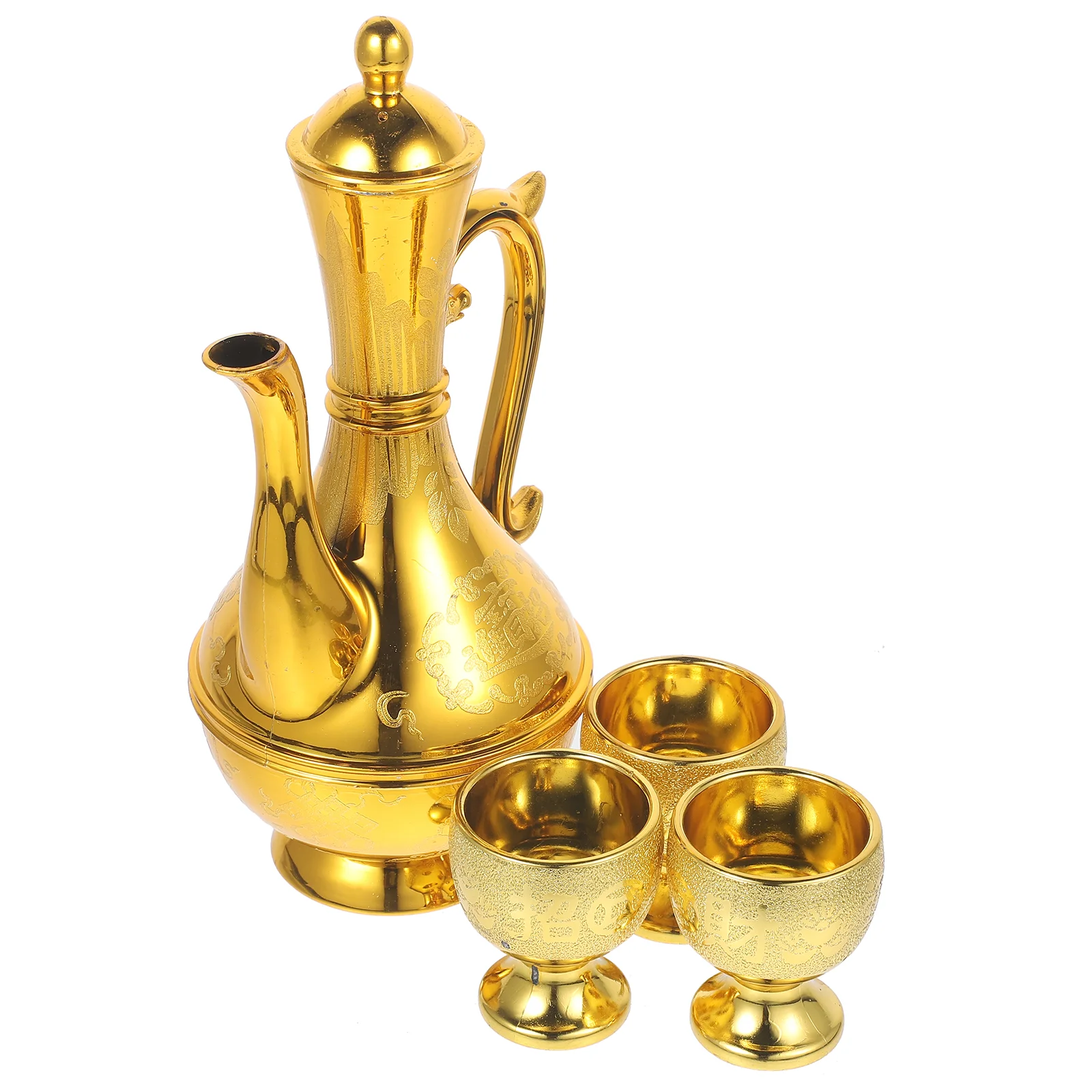 

Assassins Teapot Attract Wealth Auspicious Adornment Offering Goblet with Cup