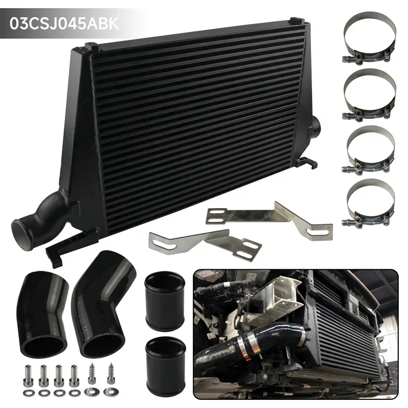 Intercooler Front Mount Uprated Bar & Plate Kit Motorsport Racing For Audi B9 S4 A4 2.0 TFSI S5 3.0TFSI V6 SQ5 2015+ Black