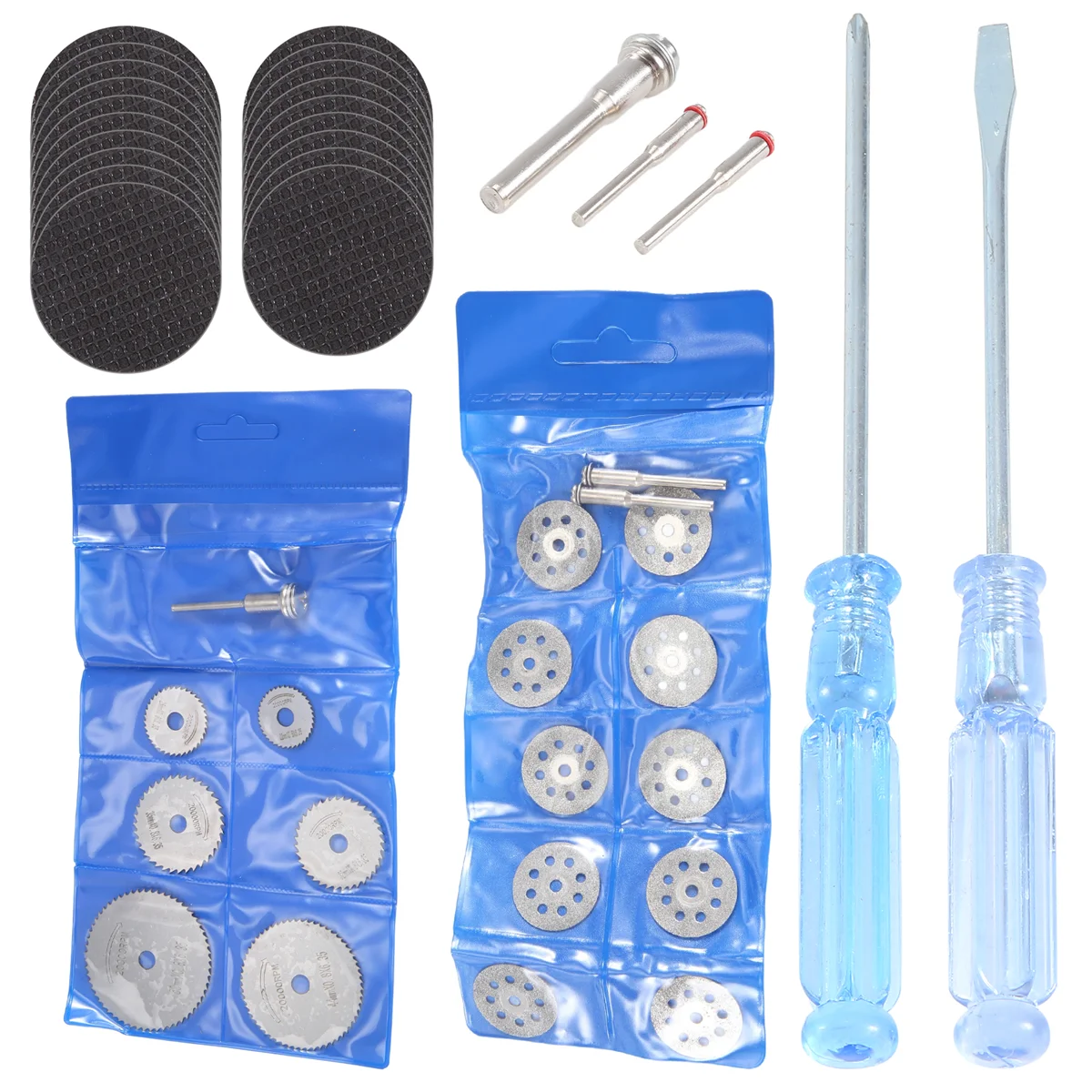 36Pcs Cutting Wheel Set for Rotary Tool, HSS Circular Saw Blades 6Pcs, Resin Cutting Discs 20Pcs Diamond Cutting Wheels 10Psc