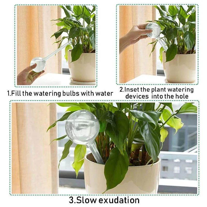 10 قطعة لمبات سقي النباتات الأوتوماتيكية كرات سقي أرضية ذاتية نظام الري بالتنقيط لنباتات زهور الحديقة #3