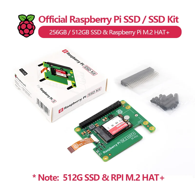Official Raspberry Pi SSD / SSD Kit 256GB / 512GB with RPi M.2