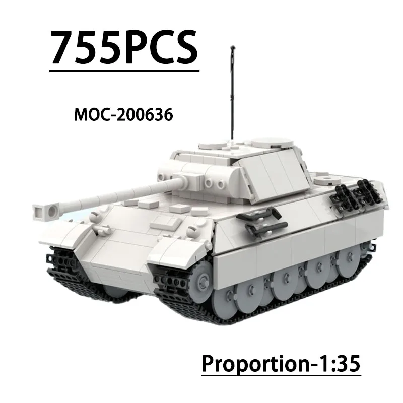 

MOC-200636 Building Block Medium Tank 1:35 Model Ornament 755 Pieces Children's Educational Birthday Christmas New Year Toy Gift