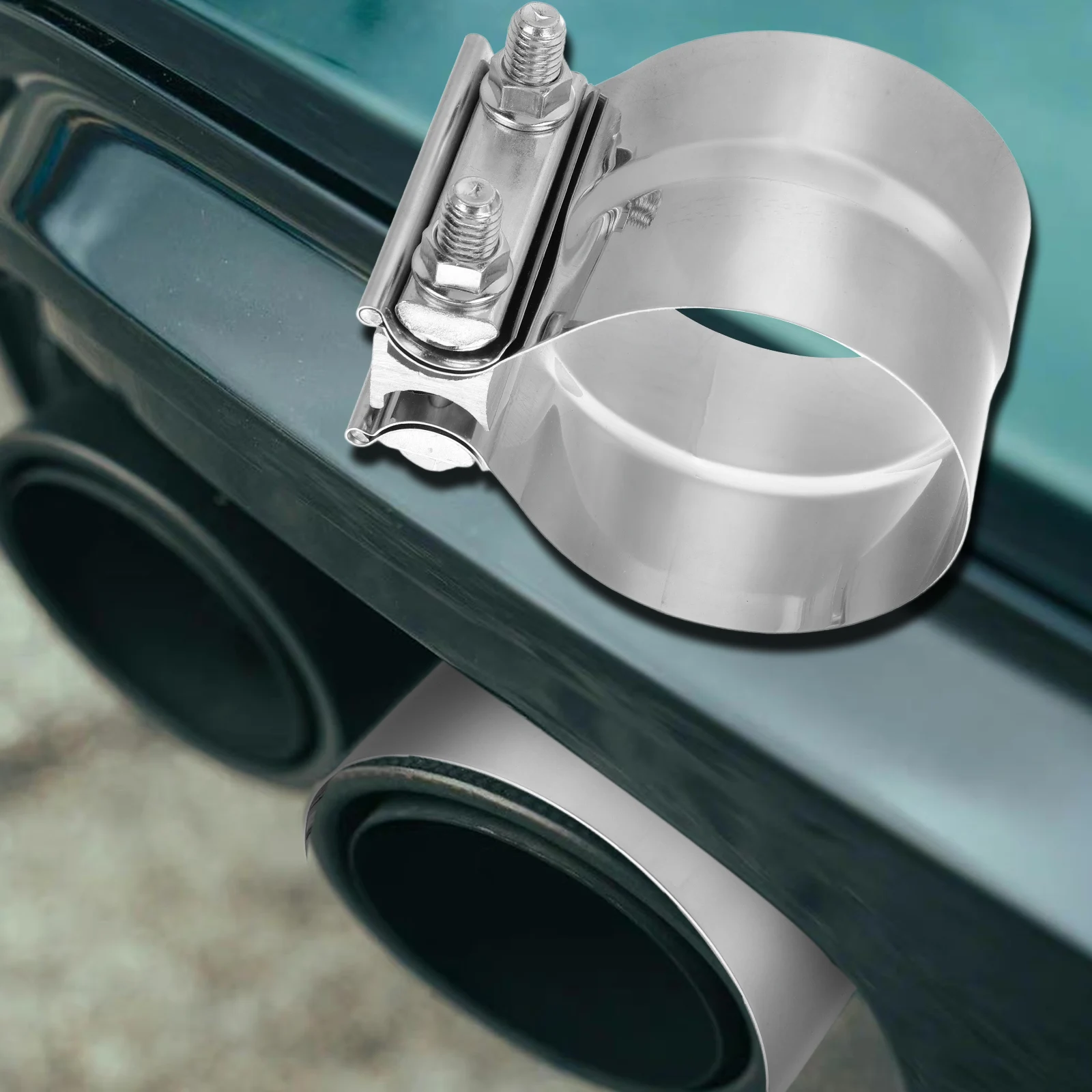 

Universal Exhaust Pipe Clamp 304 Stainless Steel Wear Resistant Easy Install Butt Joint Automotive Manifold Repair Kit Car