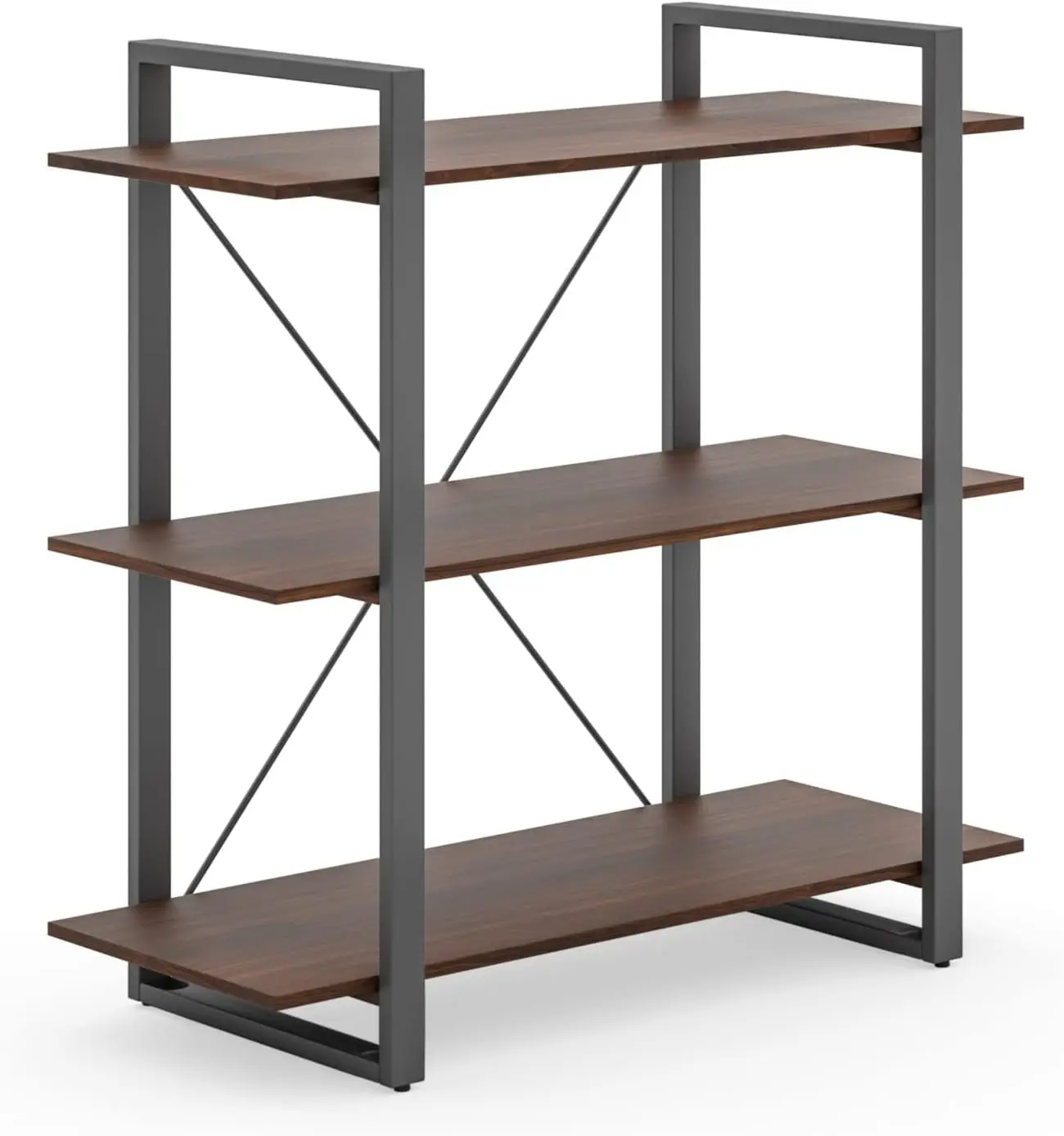 Merge Three-Shelf Bookcase, Brown