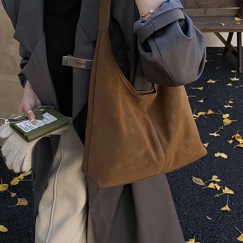 حقيبة يد هوبو من ليفتسايد تريند للنساء حقائب يد ومحافظ جلدية عصرية من البولي يوريثان محفظة كتف نسائية للاستخدام اليومي في الخريف #4