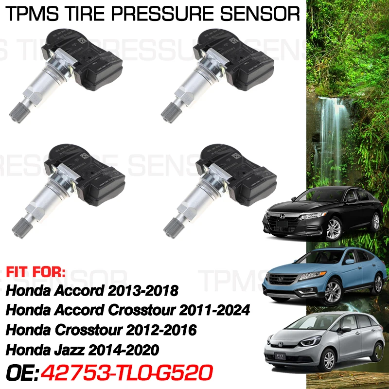 

For Honda Fit Jazz 2014-2020 Honda Accord 9th 2013-2018 Honda Crosstour 2012-2016 433MHz Tire Pressure Monitor 42753-TL0-G520