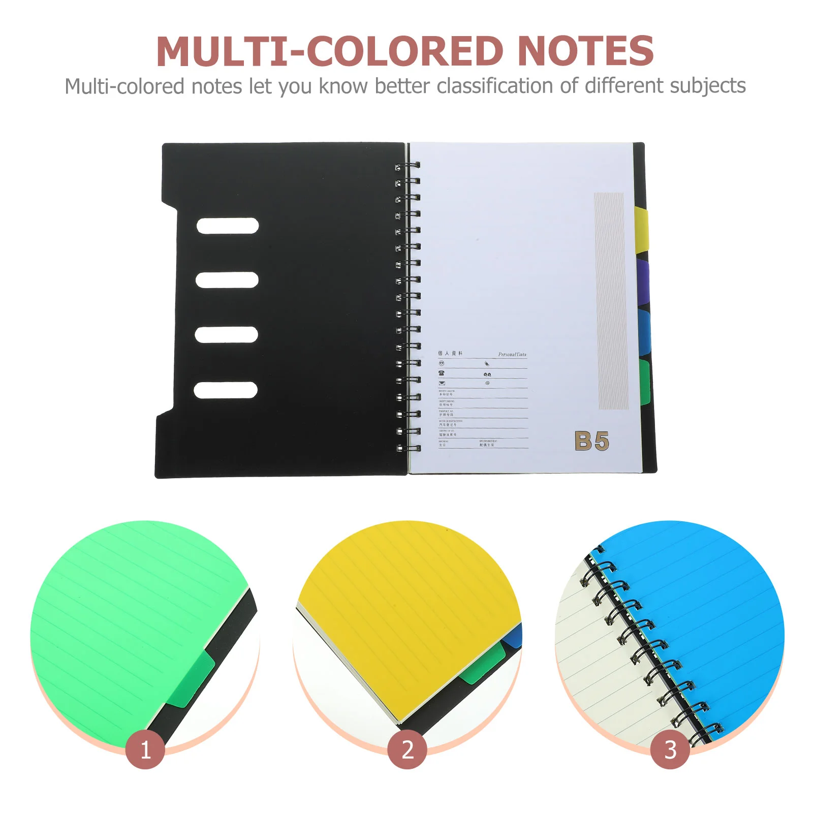 Memorandum Campus Mini Notebooks Small Wood Pulp Paper Pocketbook Subject Journals