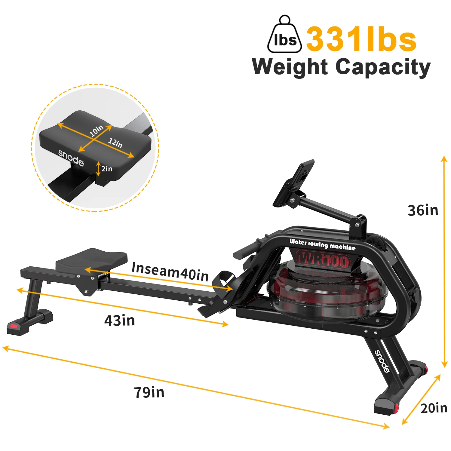 Snode Water Rowing Machine home Use Portable for easy collection Factory wholesale price