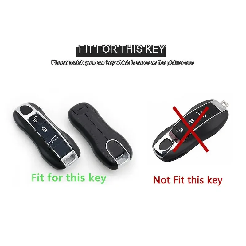 1pc Fatti A Mano In Pelle Chiave Dell'automobile Caso di Protezione A Distanza Telaio di Copertura Per Il Nuovo Porsche Cayenne Panamera 2020 911 992 971 Carrera Taycan