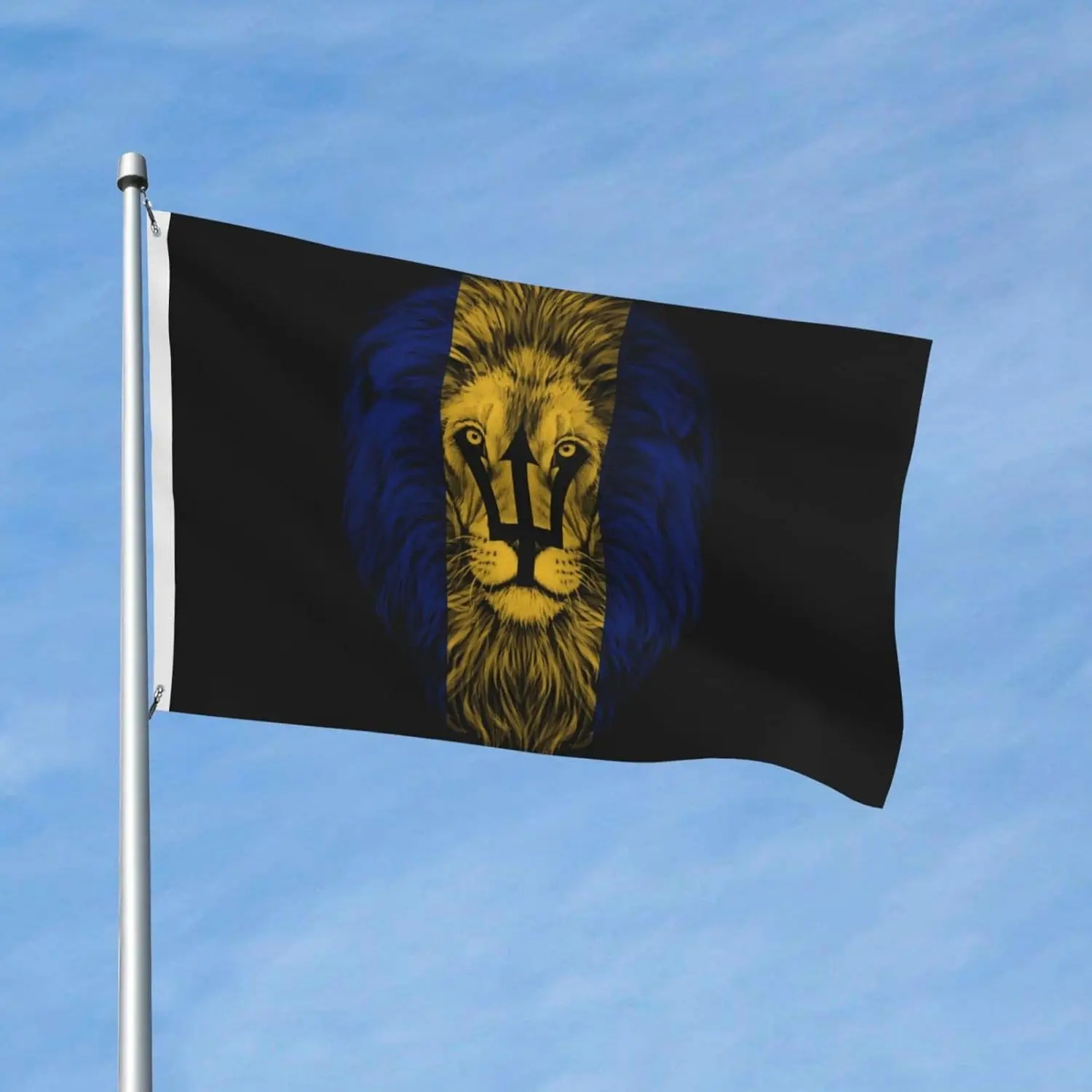 Barbados Flag Lion Flag 3x5 Ft Holiday Banner Garden Yard House Flags Indoor Outdoor Party Home Decorations Vivid Color