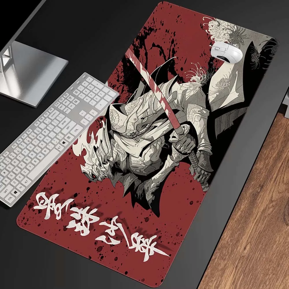 Japanese Samurai Mouse Pad Gaming printon demand Computer Home Large Mousepad XXL Soft Carpet Natural Rubber Desktop Mouse Pad