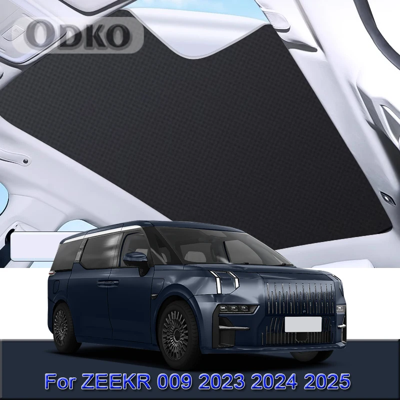 Car Electrostatic Adsorption Sunroof Sunshade Cover For ZEEKR 009 2023 2024 2025 Heat Insulation Skylight Sticker Accessories