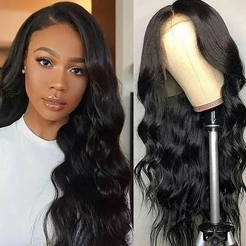 

New European and American style women's long curly synthetic high-temperature fiber wig with middle parting