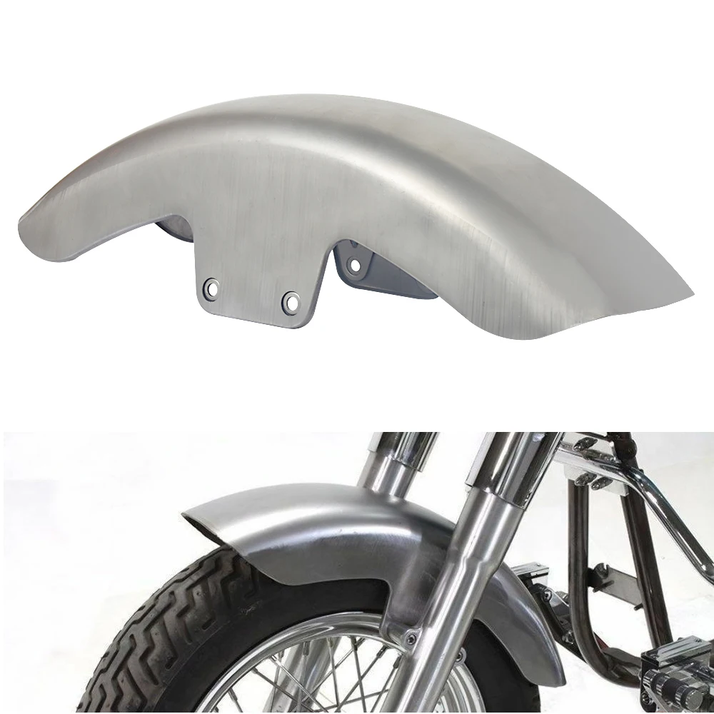 

Unpainted Steel Raw Front Fender Mudguard Cover Protector for Harley Softail Slim FLS Bobber Custom 12-17 - Motorcycle Accessory