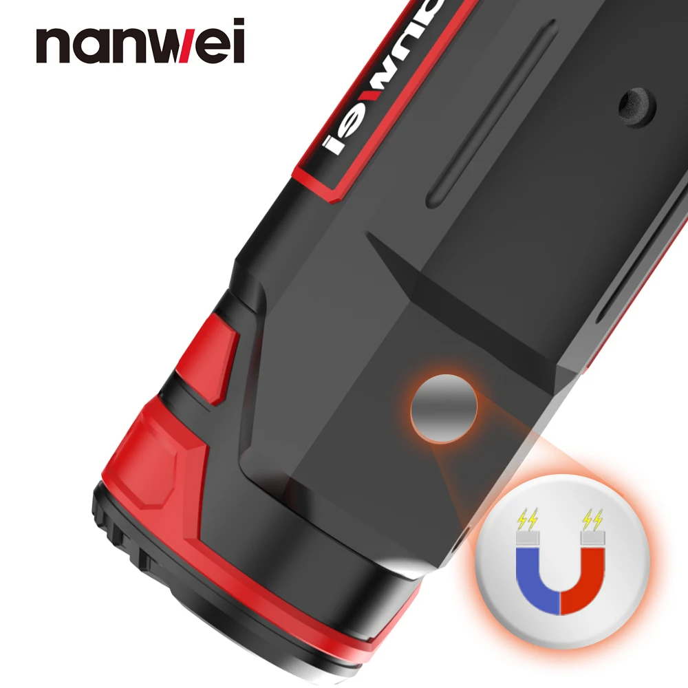 Imagem -03 - Nanwei Lithium Led Illumination Light Absorvente Magnético de Longo Alcance Luz de Trabalho com Luzes Laterais 12v