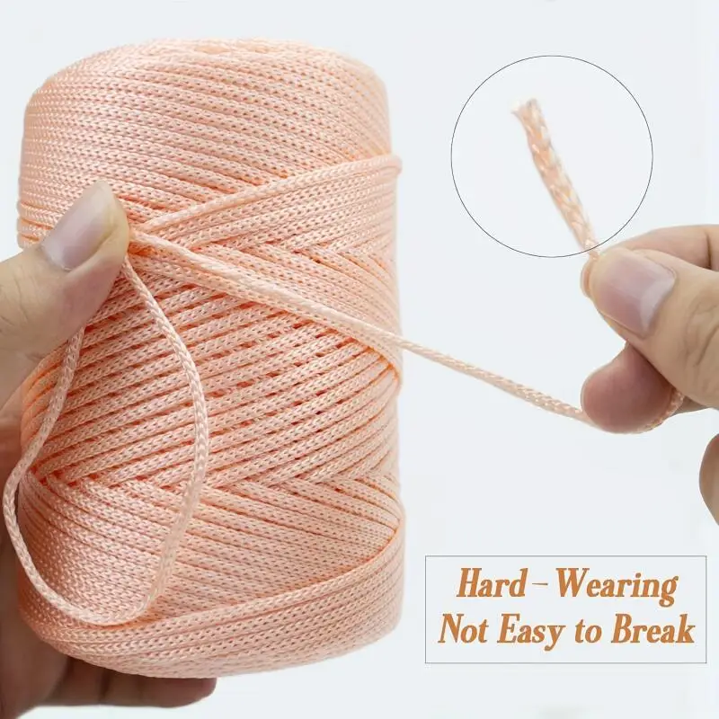 1 Spool Ice Silk Thread 3mm, Hand-Woven Rope, Suitable for DIY Crafts, Weaving, Plant Hangings