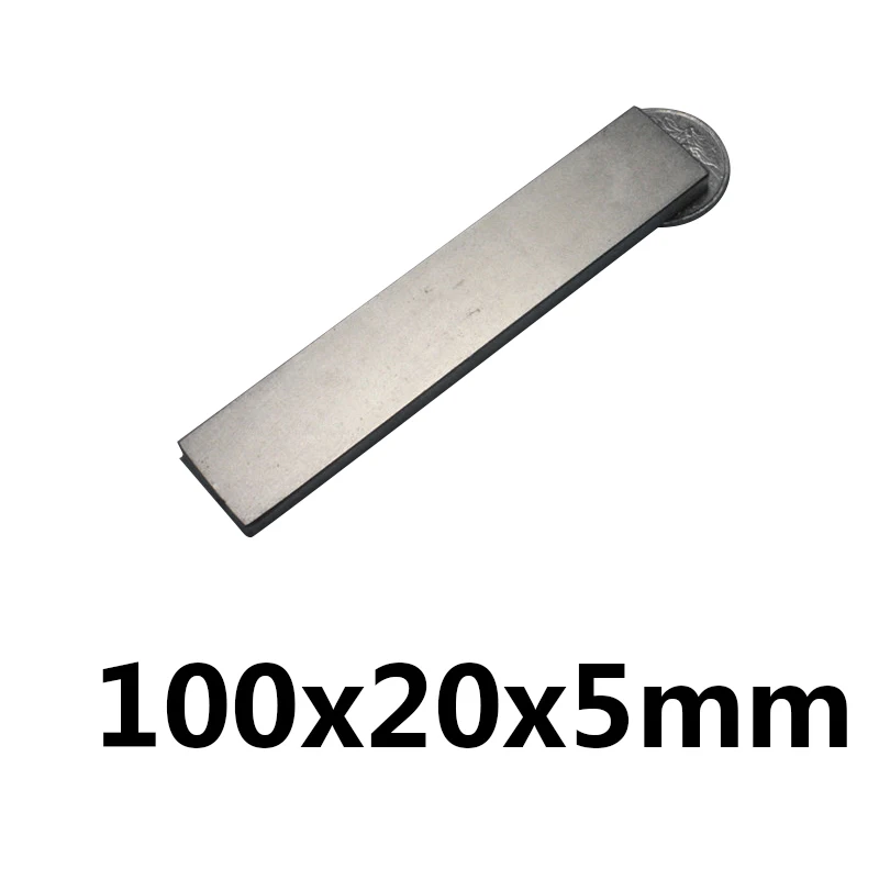 1 ~ 20 개 100x20x5 희토류 자석 100mmX20mm 스트립 블록 직사각형 자석 100x20x5mm 영구 네오디뮴 자석 100*20*5mm 