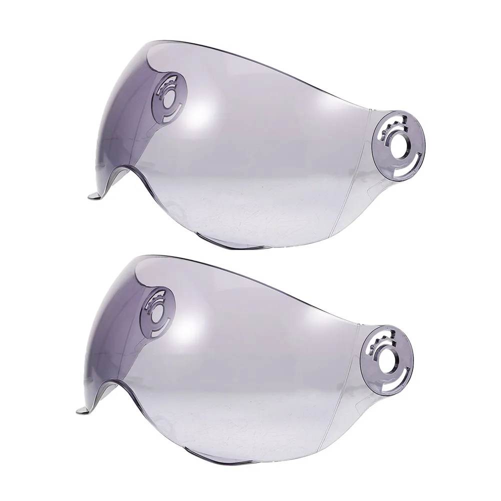 

2Pcs Clear Plastic Visor Replacement Uv Protection Wind Blocker Half Face Lens Universal Fit for Motorcycle