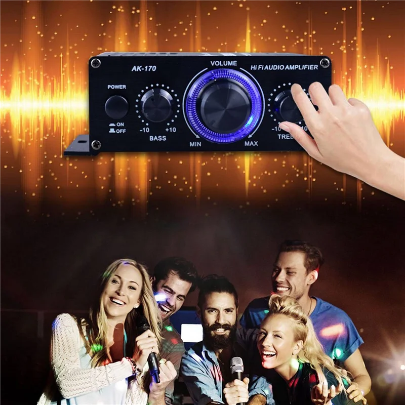 【BRILLIANT 】3X Power Amplifier Radio Fm Mini Amplifier 400W Hifi Mini Hifi Audio Power Amplifier Audio Amplifier Ak170