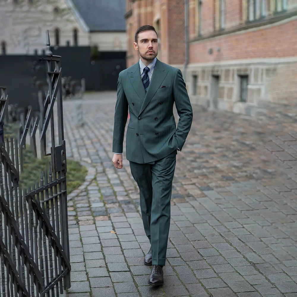 

Classic Wedding Tuxedos Casual Solid Suits Slim Fit 2 Pieces Groomsmen Suit Male Formal Business Men Clothing(Jacket+Pants)