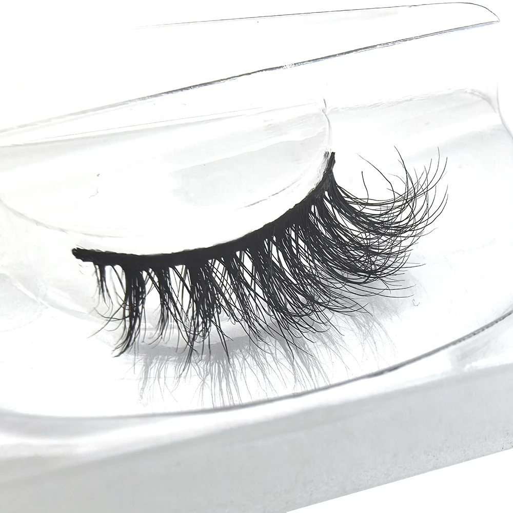 FOXESJI Real Mink Half Eye Lashes Short Natural False Eyelashes Reusable Fluffy Soft Strip Half Lashes Extension Daily Eyelashes