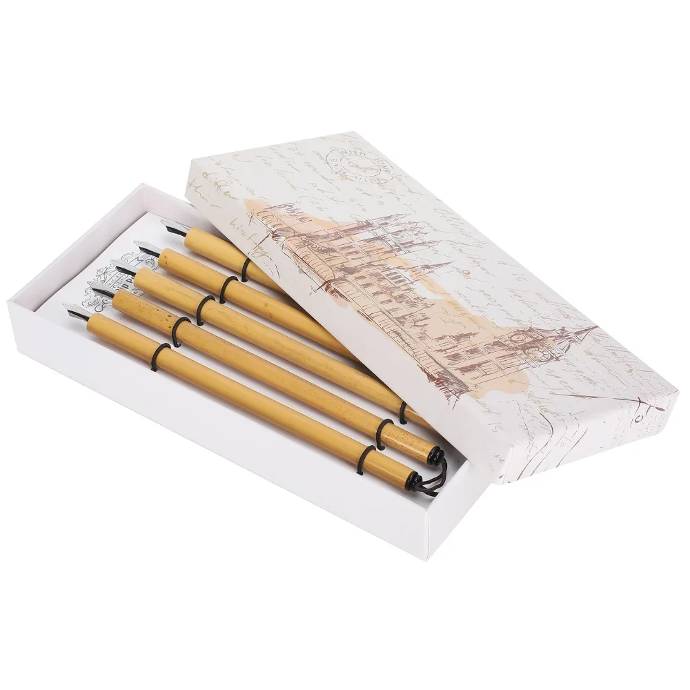 conjunto-de-5-canetas-de-bambu-para-caligrafia-com-pontas-de-bambu-nº-1-5-e-ponta-obliqua-ideal-para-iniciantes-embalado-em-caixa-facil-de-usar-com-5-tamanhos-de-ponta