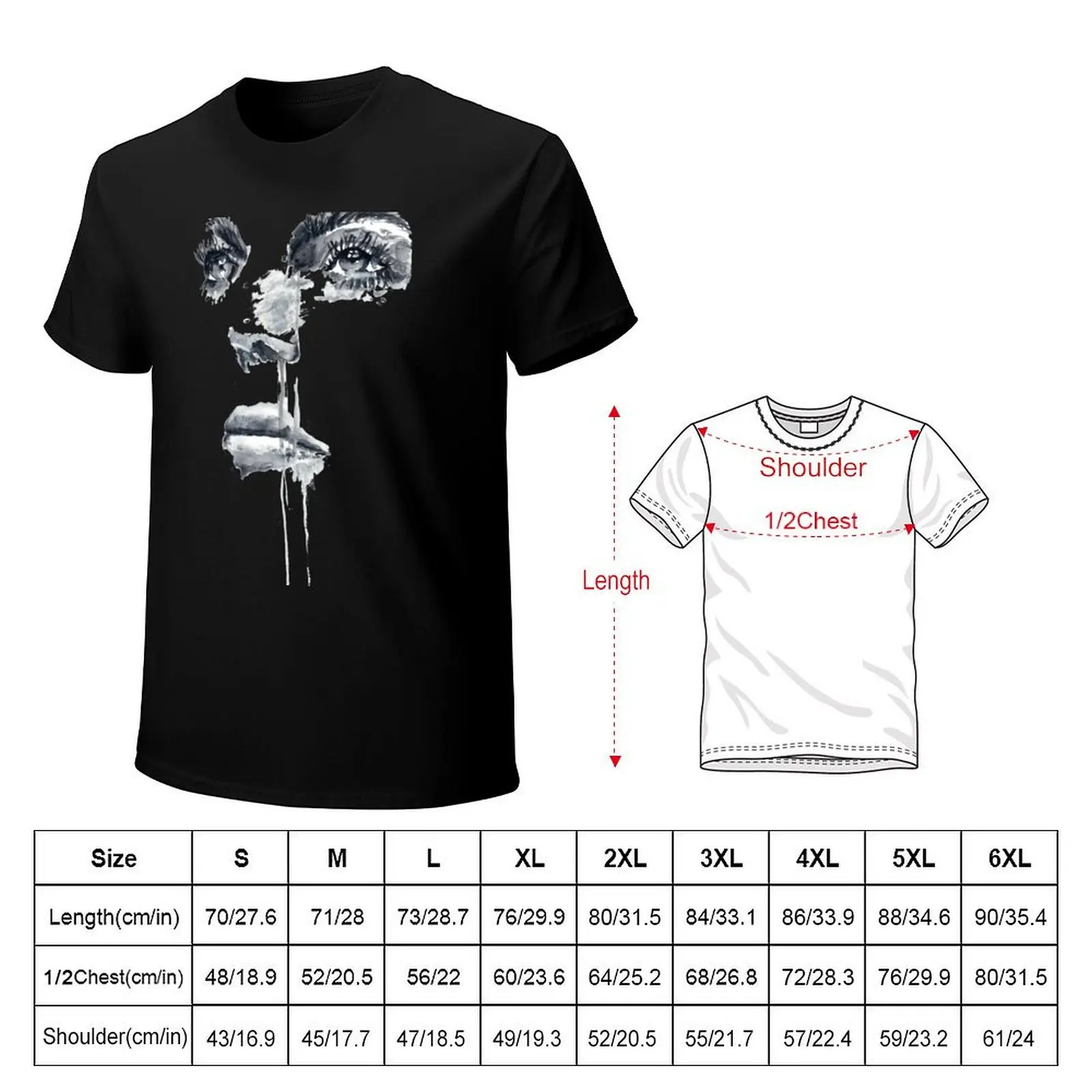SAD GIRL T-Shirt Stylish Print Short Sleeve Tee
