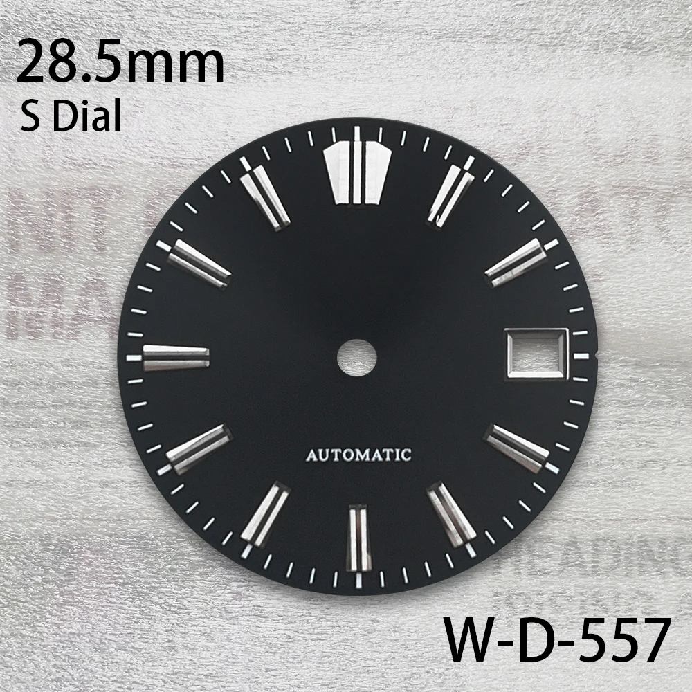 28.5 مللي متر S شعار أشعة الشمس الطلب صالح NH35/NH36/4R/7S حركة لا مضيئة ساعة عالية الجودة تعديل الملحقات