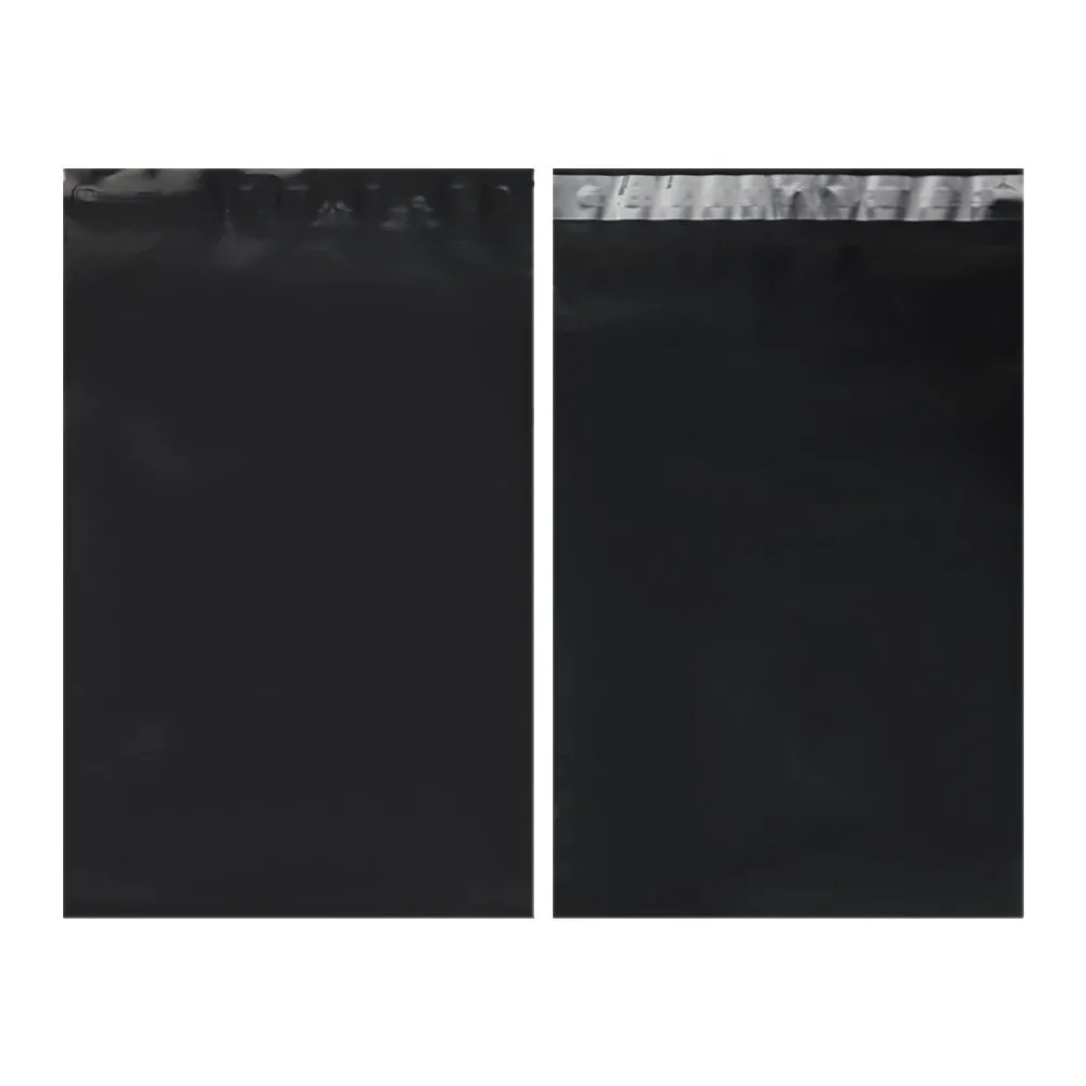 100pcs Waterproof Self-adhesive Packaging Bag Self-seal PE Plastic Sealed Express Mail Bag Black Color Dustproof