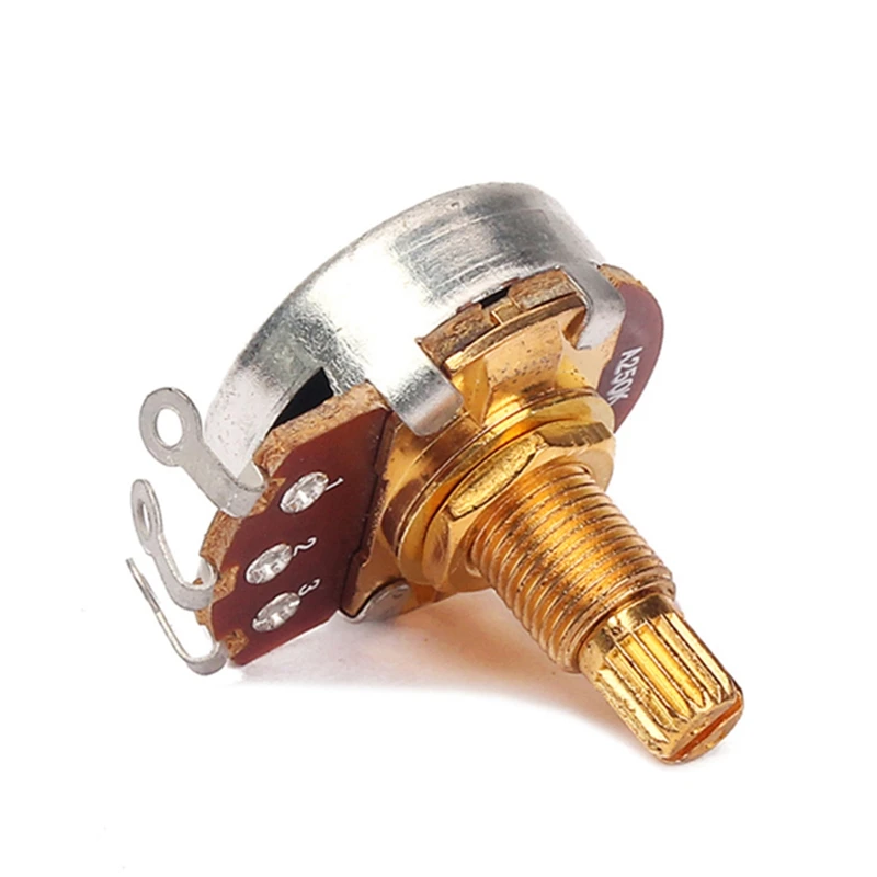 (AD10) 2 Pcs Guitar Bass Volume Tone Control Pots Potentiometer Switch A250K