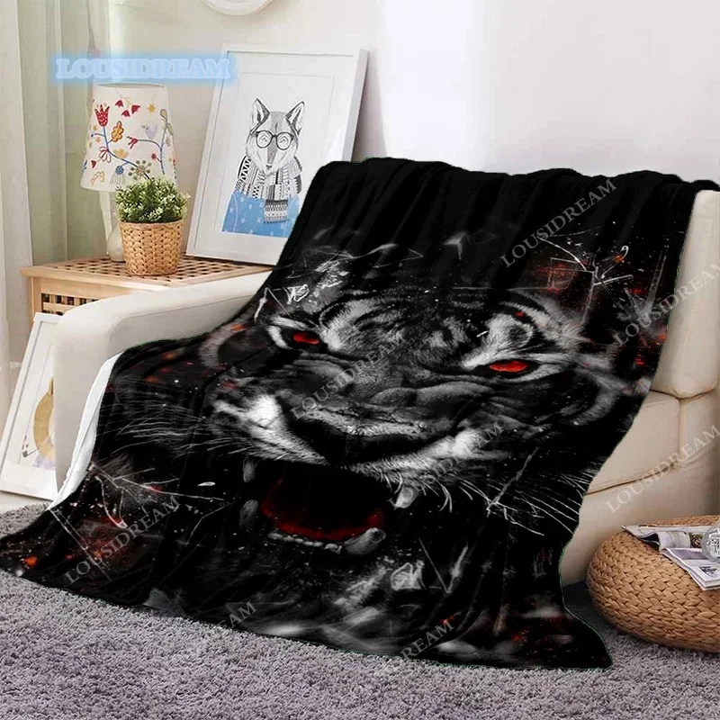 

Animal Tiger Lion Throw Blanket Soft Flannel Thin Blankets for Bed Sofa Cover Bedspread Home Deco picnic blanket for beds