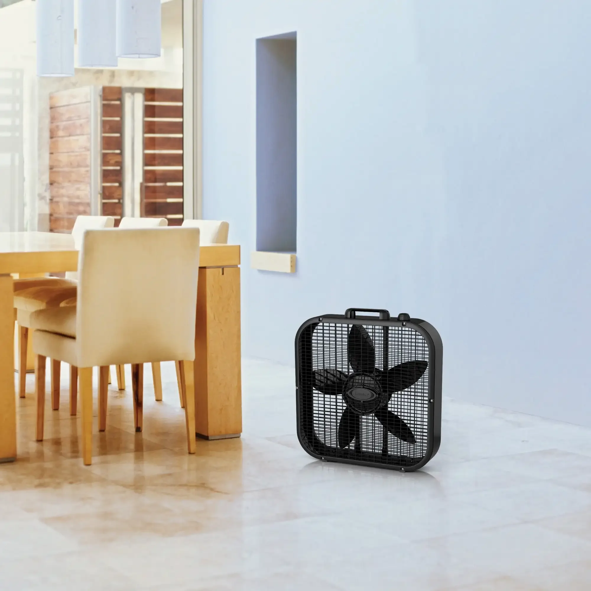 Box Fan Energy Efficient, Preto, B20401, Cores Decoração, Novo, 3 Velocidades, 22 "H, 20"