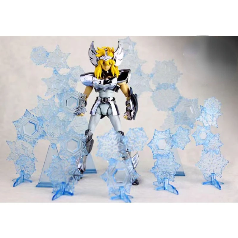 In Stock Saint Seiya Myth Cloth EX Aquarius Camus Cygnus Hyoga Effect Part Athena Throne Decoration Knights of The Zodiac Toy