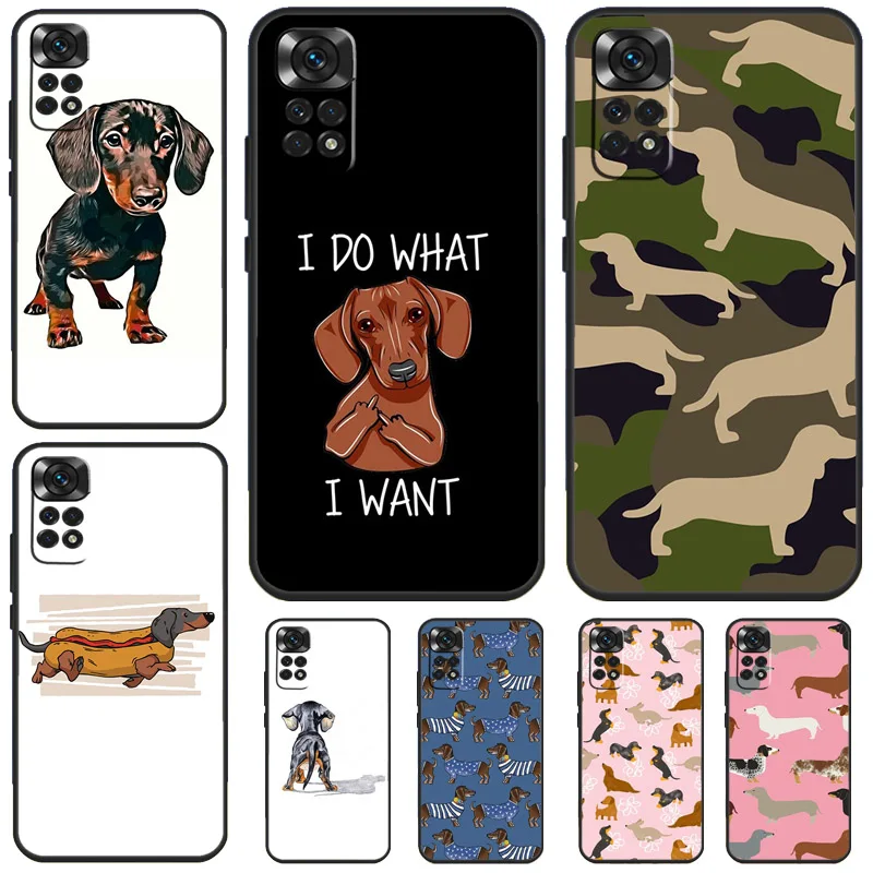 Dachshund Teckel Dackel Dog Phone Case For Xiaomi Redmi Note 13 12 12S 12C 13C 10 10C 9 9C 10S 11S 11 Pro Soft Cover