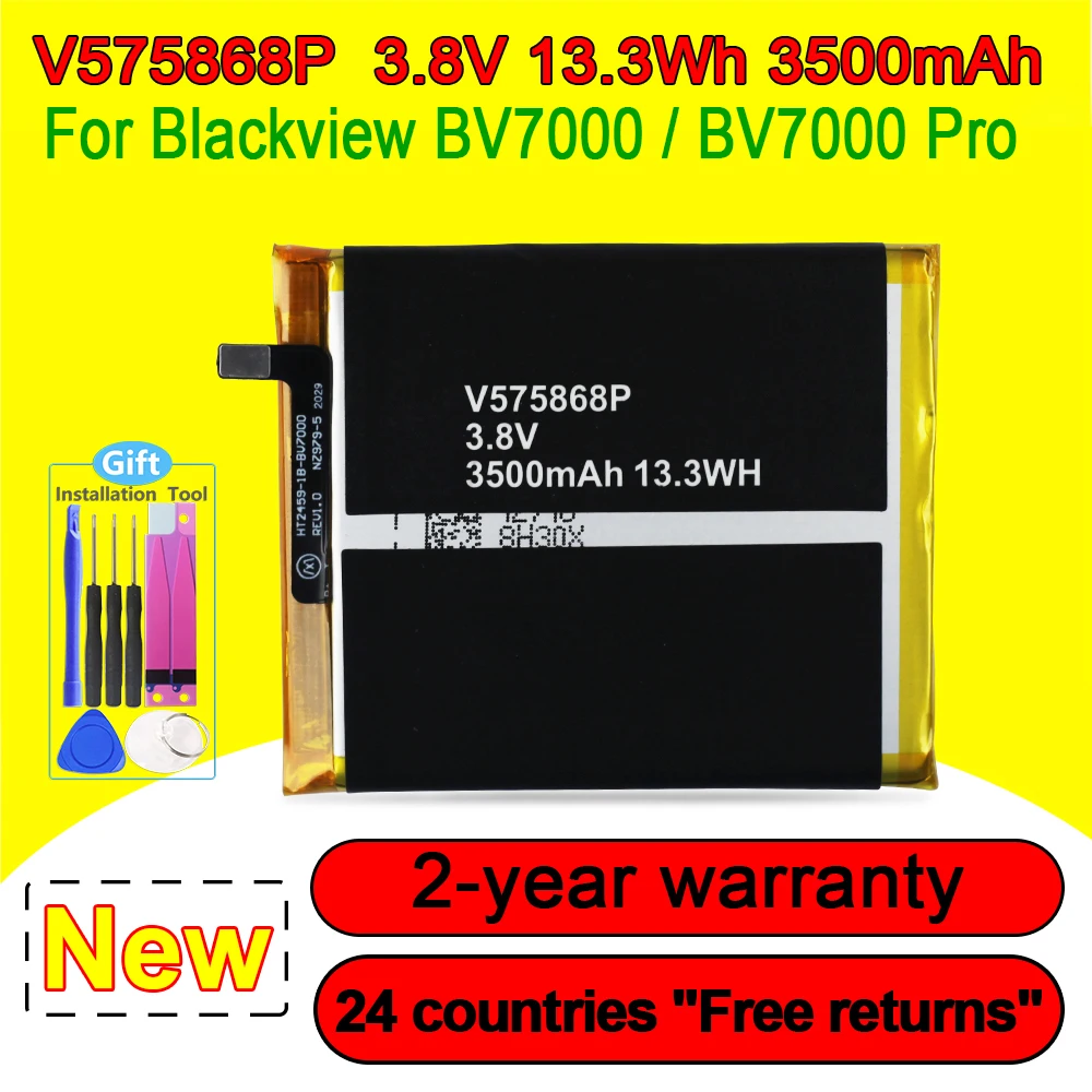 

New 3500mAh V575868P Battery For Blackview BV7000 / BV7000 Pro Mobile Replacement Phone In Stock With Tracking Number