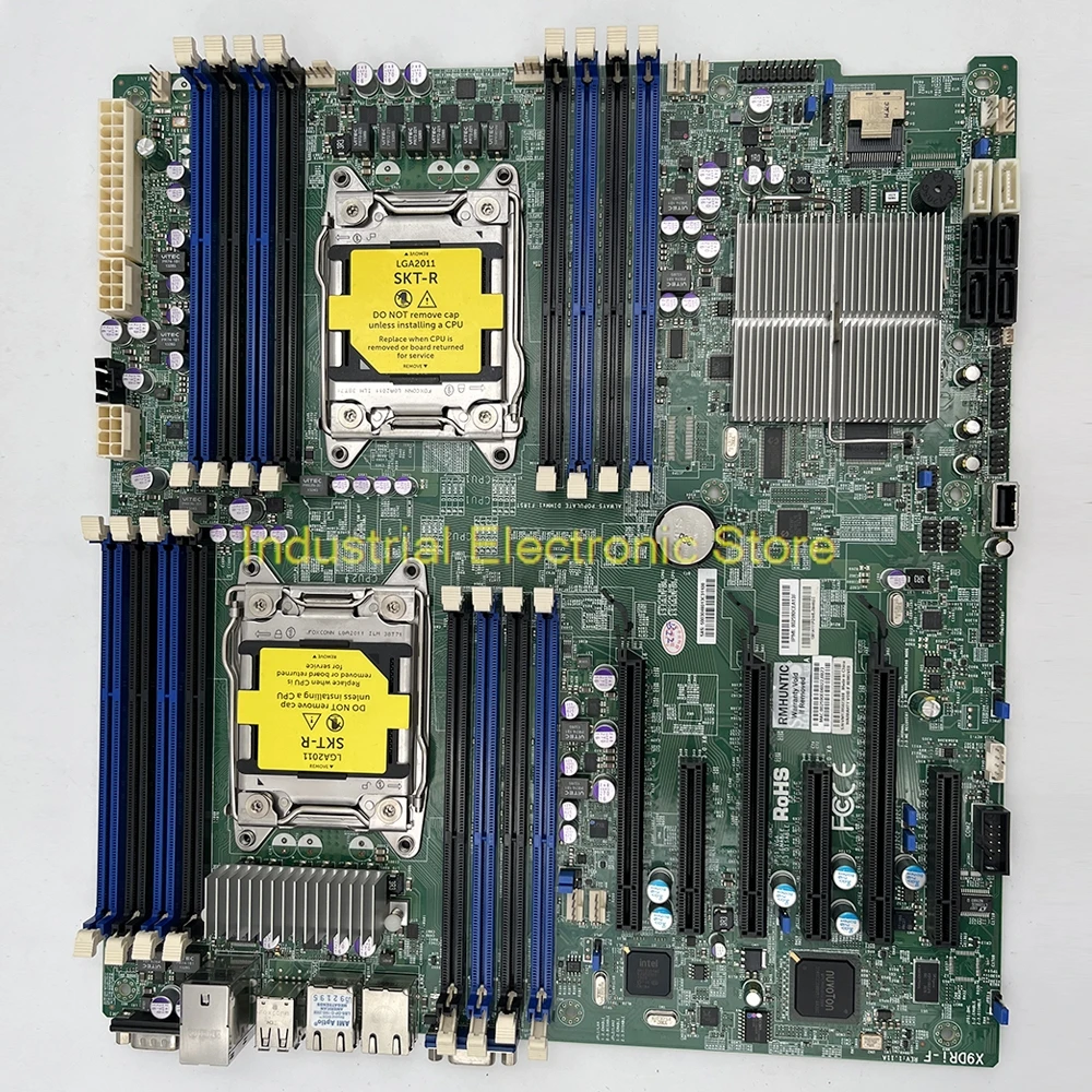 X9DRi-F For Supermicro Server Motherboard LGA2011 E5-2600 V1/ V2 Family ECC DDR3 8x SATA2 and 2x SATA3 Ports