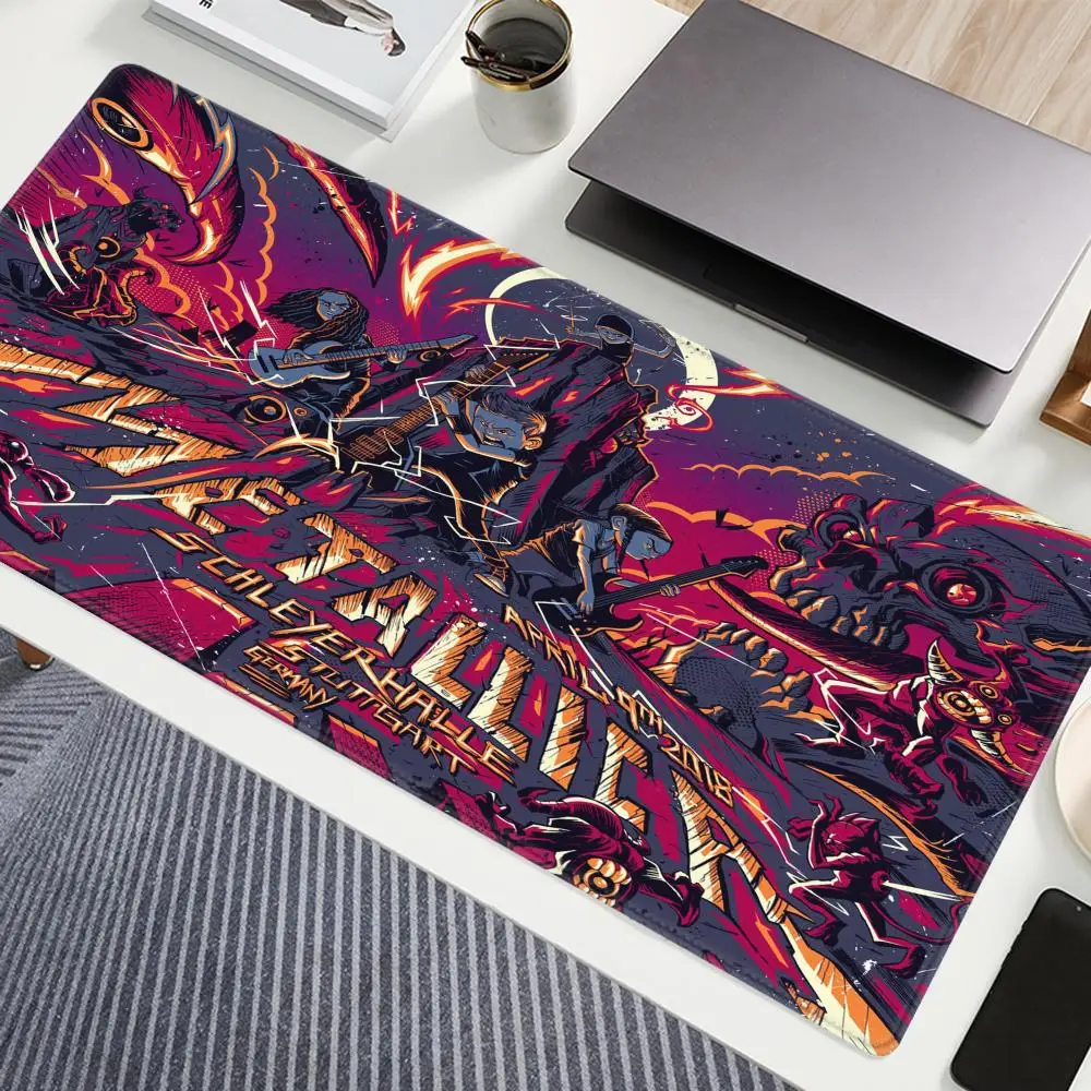 Band M-Metallicaes Mouse Pad 90x40CM Non-slip Gaming Mousepad Gamer E-Sports Mouse Mat Game Mechanical Keyboard XXL Desk Mat