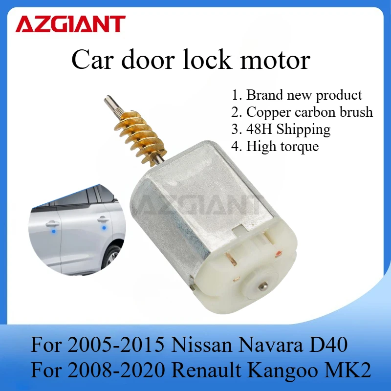 

For 2005-2015 Nissan Navara D40/2008-2020 Renault Kangoo MK2 AZGIANT Car door lock motor High RPM Carbon Brush Replacement Parts