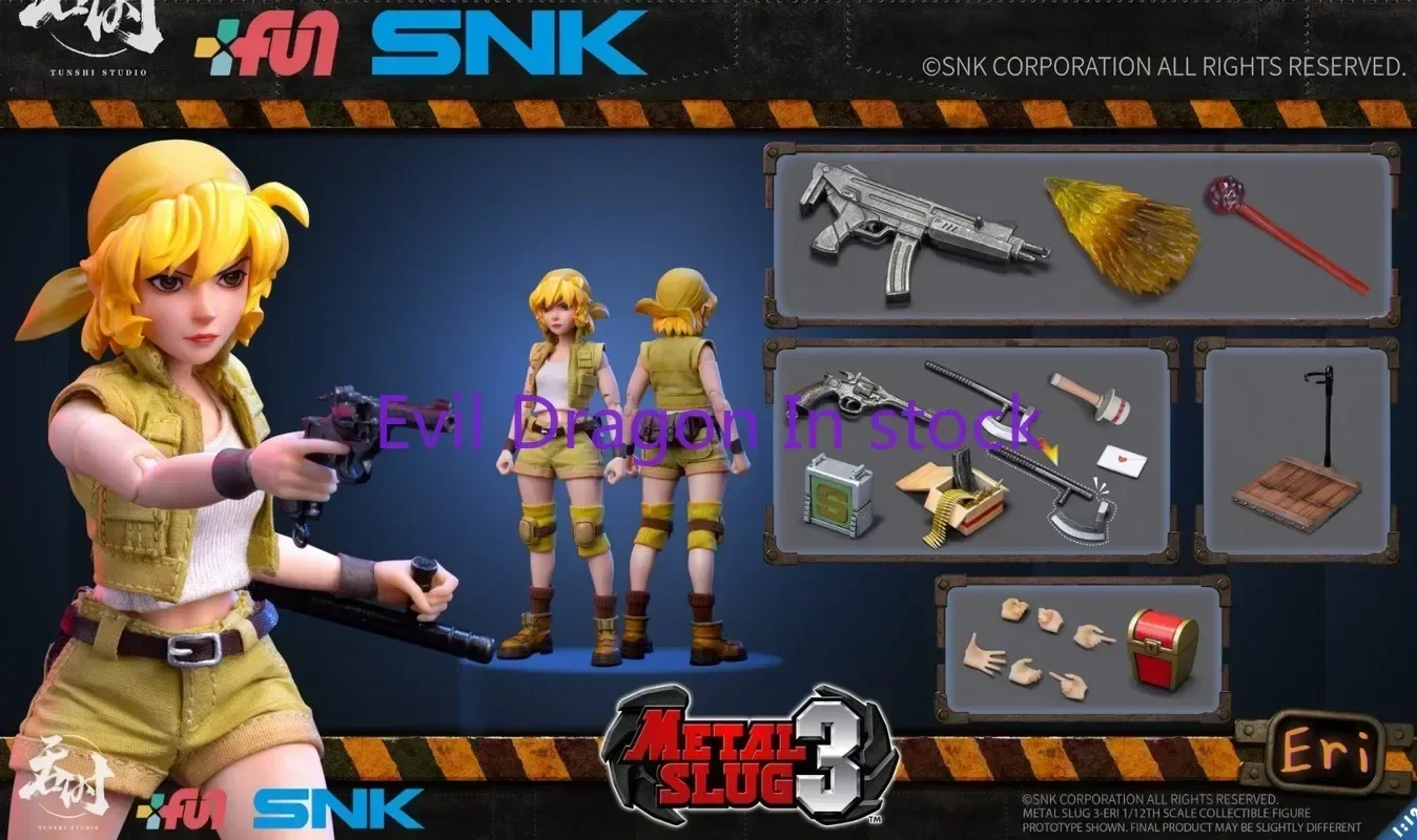 

In Stock Original Snk Metal Slug Action Figure Toy Fior Airi Sisters 1/12 Cloth Collection Gifts for Children