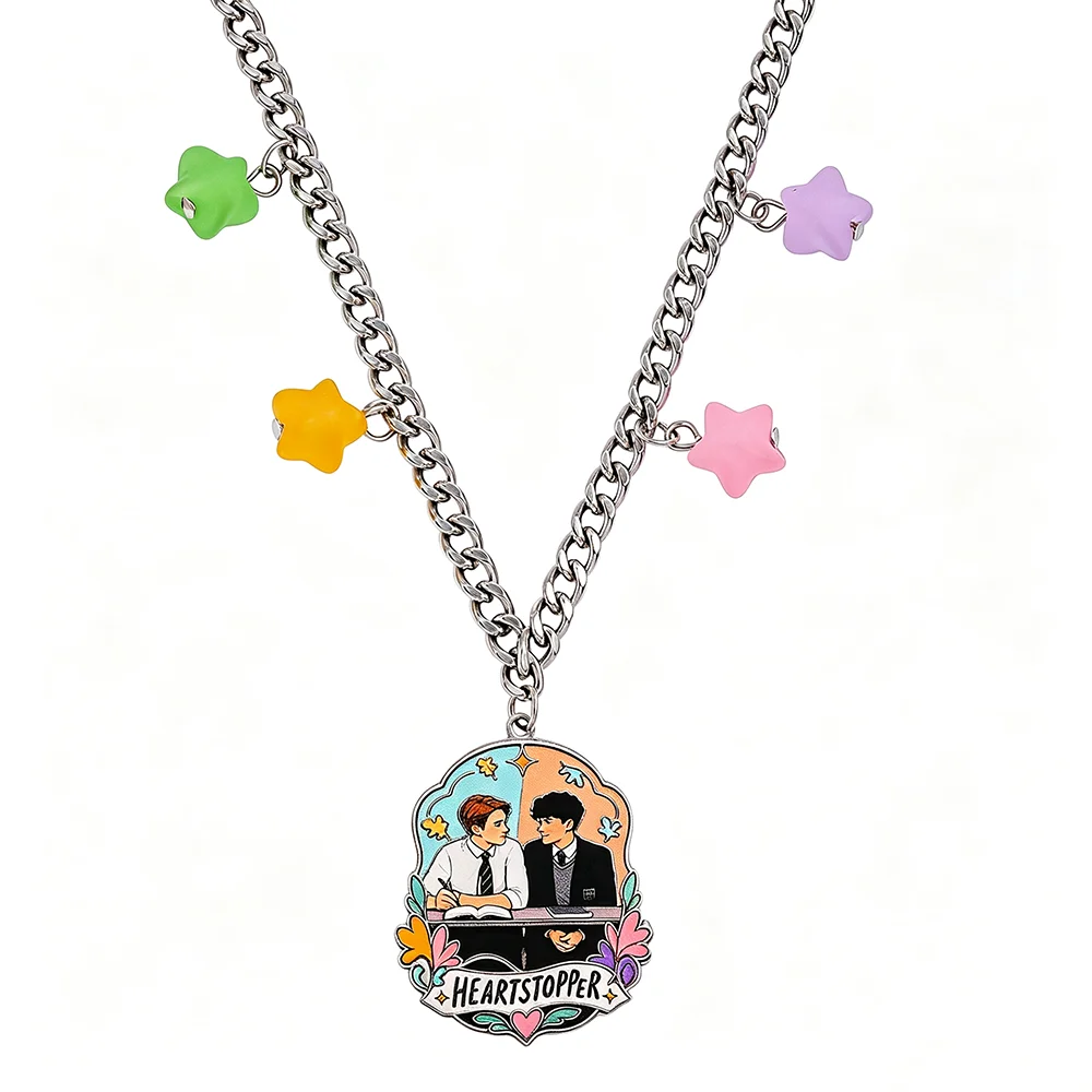 Nick'S Jewelry & Watches Reviews - Heartstopper Nick & Charlie Cartoon Pendant
