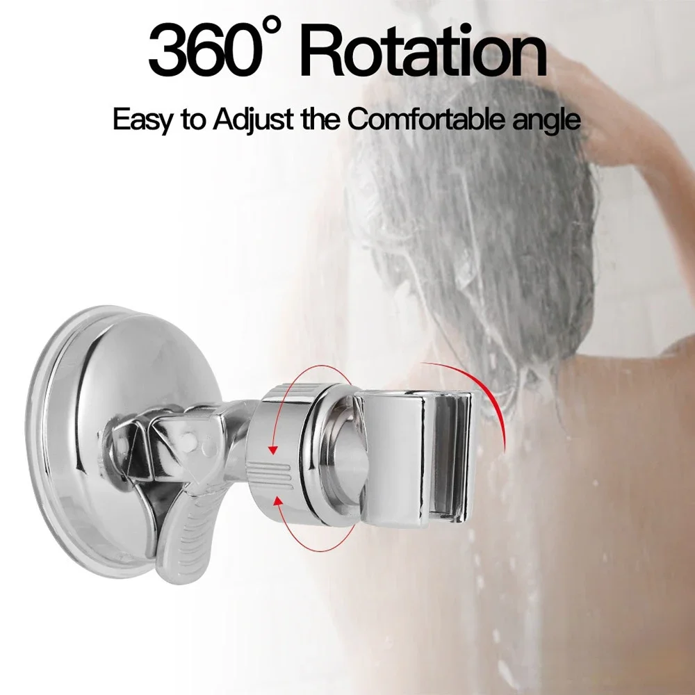 Adjustable Shower Rack Suction Cup Type Lotus Canopy Bracket Handheld Shower Head Bathroom Nozzle Fixed Base Home Pet Clean
