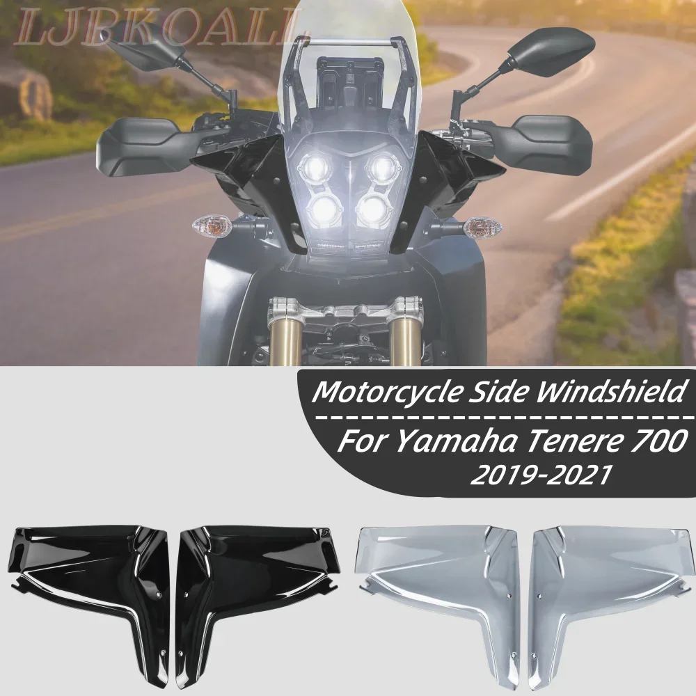 

For Yamaha Tenere 700 XT700Z 2019-2024 Side Windshield Windscreen Motorcycle Handshield Handle Bar Wind Deflector Accessories